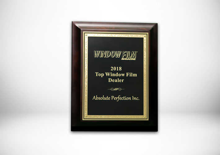 window film magazine 2018 top window film dealer award AP Corp
