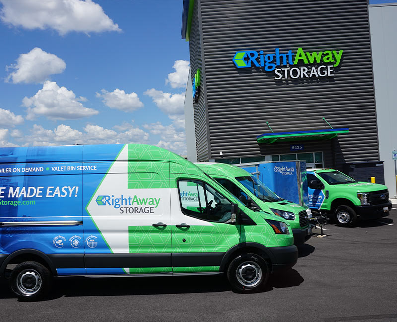 Advertising wraps for rightway storage fleet